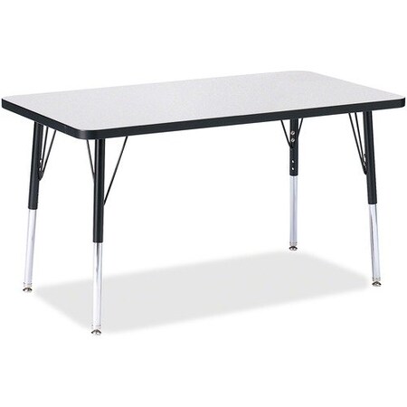 Jonti-Craft TABLE, RECTANGLE, 24X36, GY/BK JNT6478JCA180